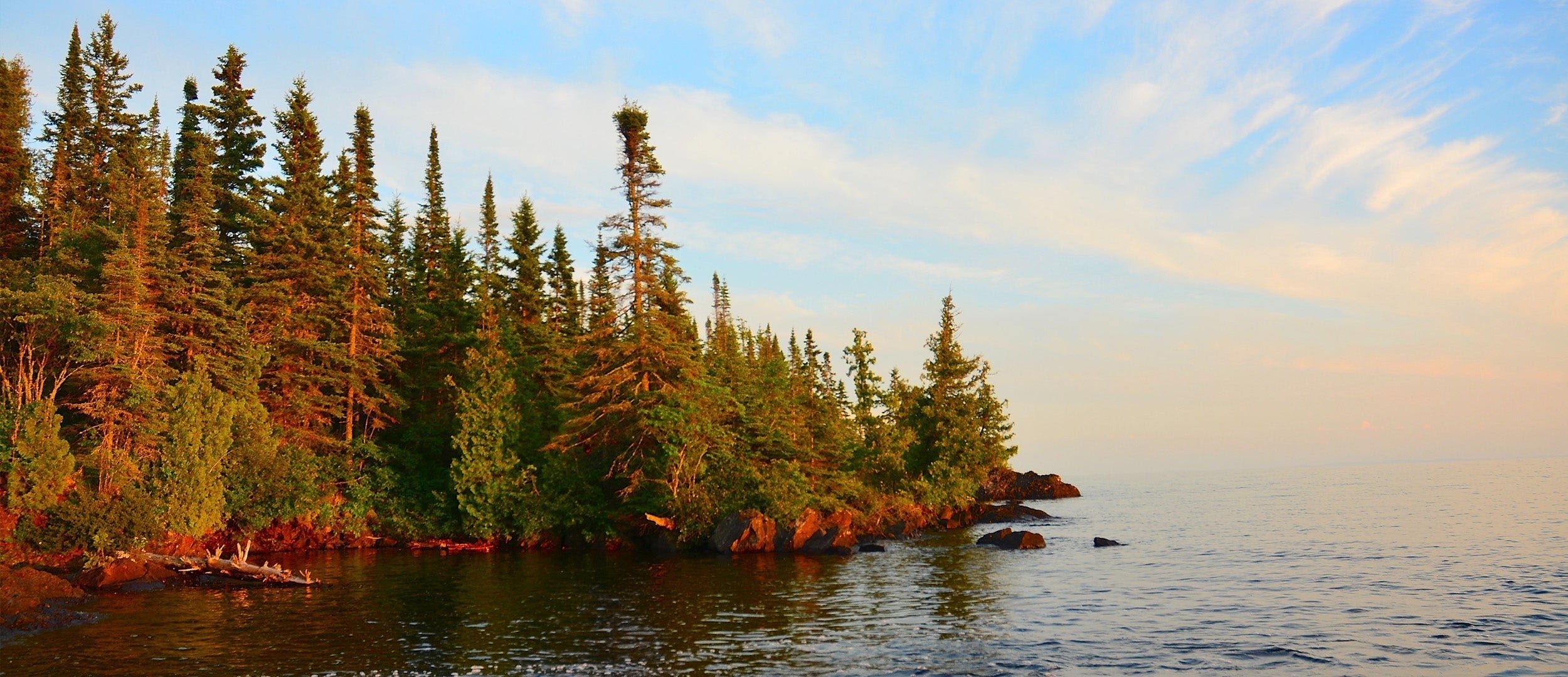 early morning shot of lake superior