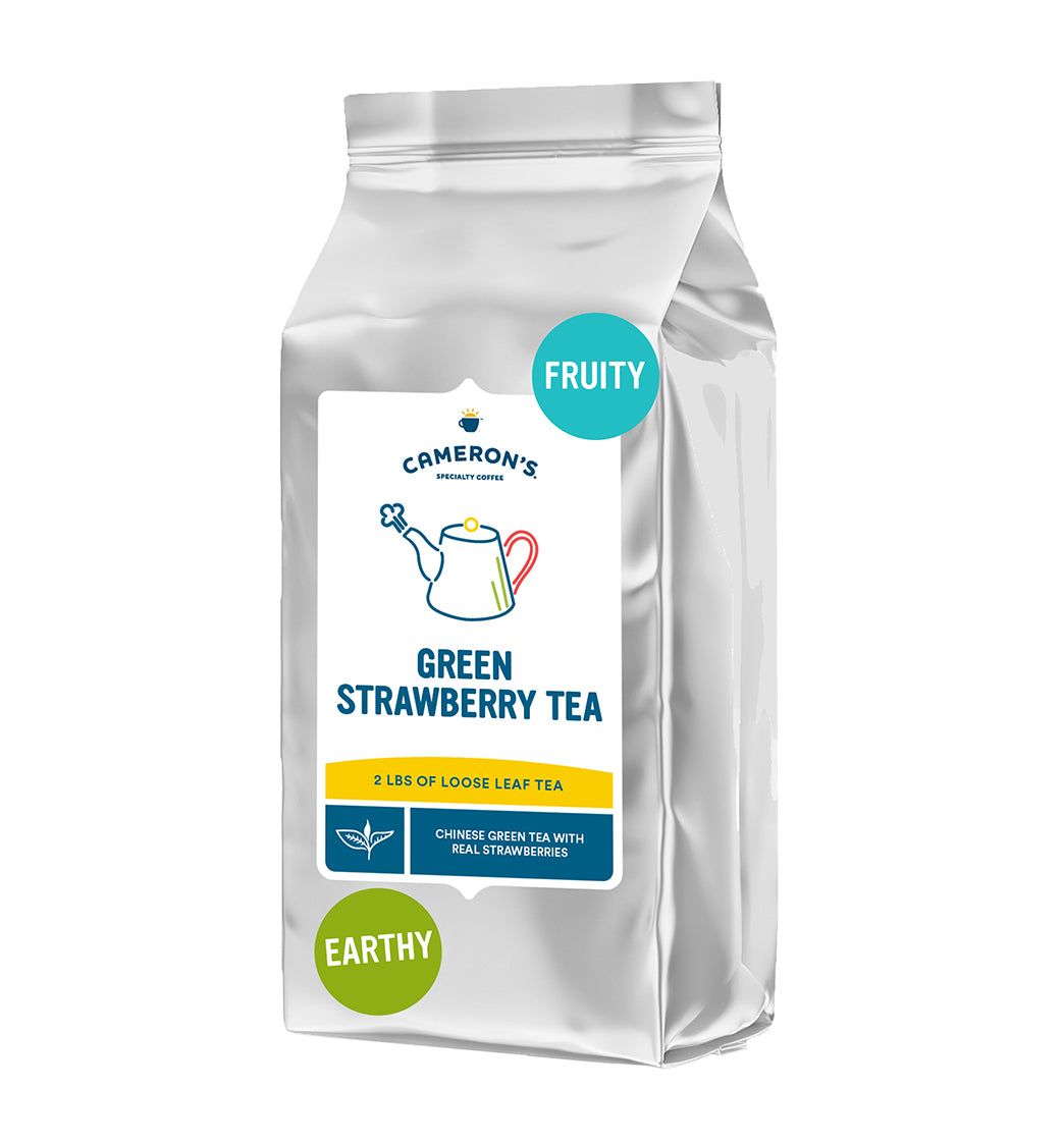 Cameron's green strawberry loose leaf tea