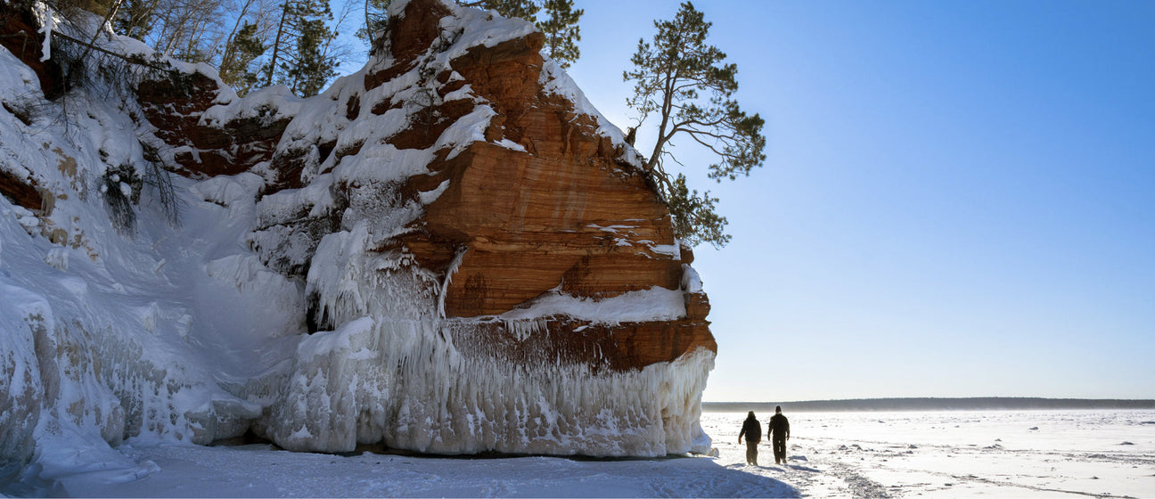 frozen apostle islands in Wisconsin