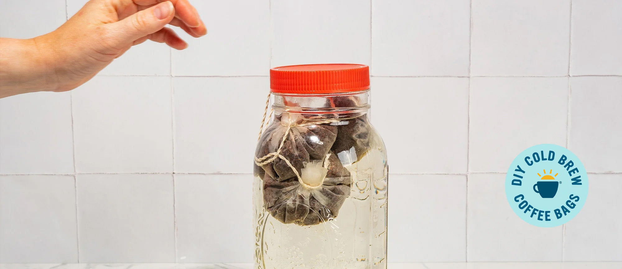 cold brew bags in large jar