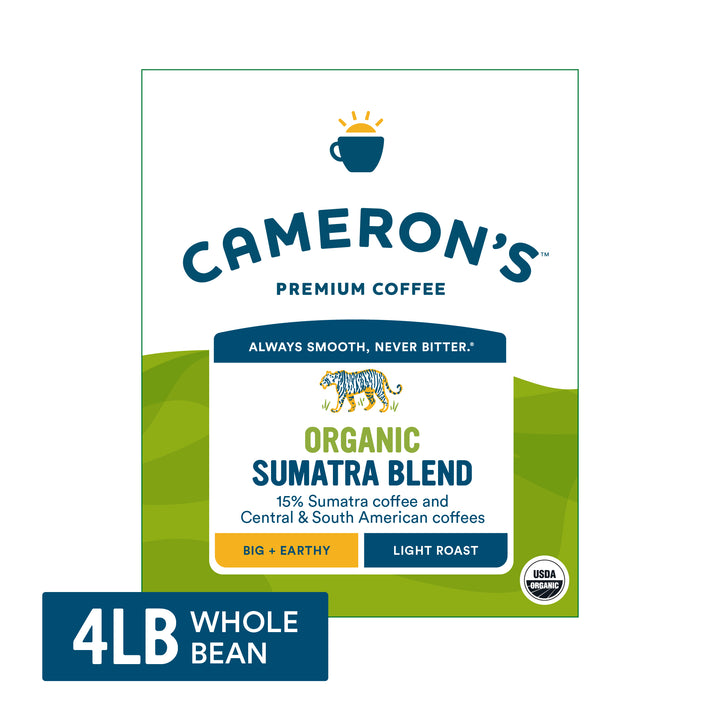 Cameron's Coffee USDA Organic Sumatra Blend 4lb Whole Bean