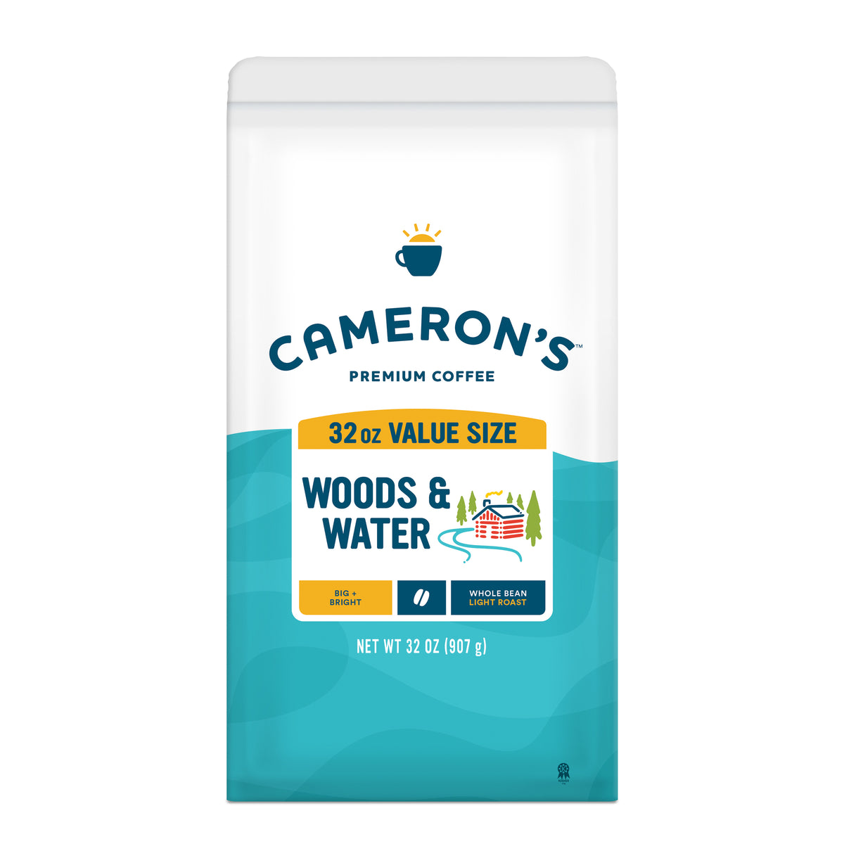 Woods &amp; Water Whole Bean / 32 oz / Single
