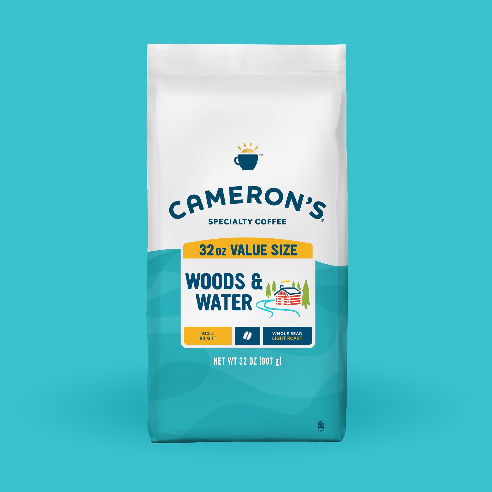 Woods &amp; Water Whole Bean / 32 oz / Single