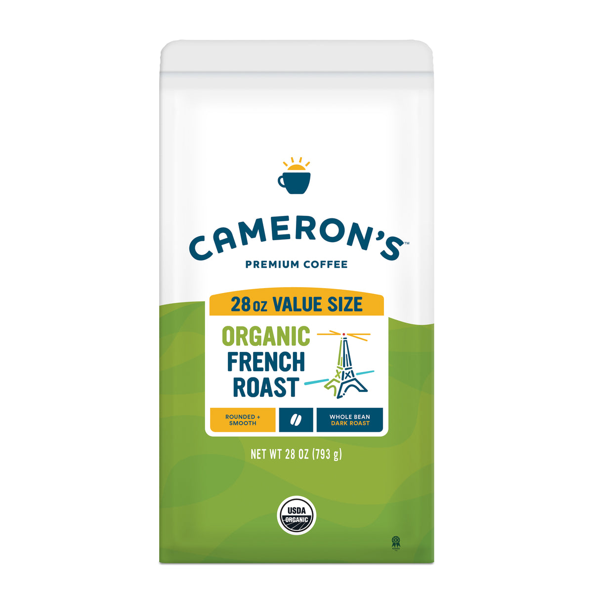 Organic French Roast Whole Bean / 28 oz / Single