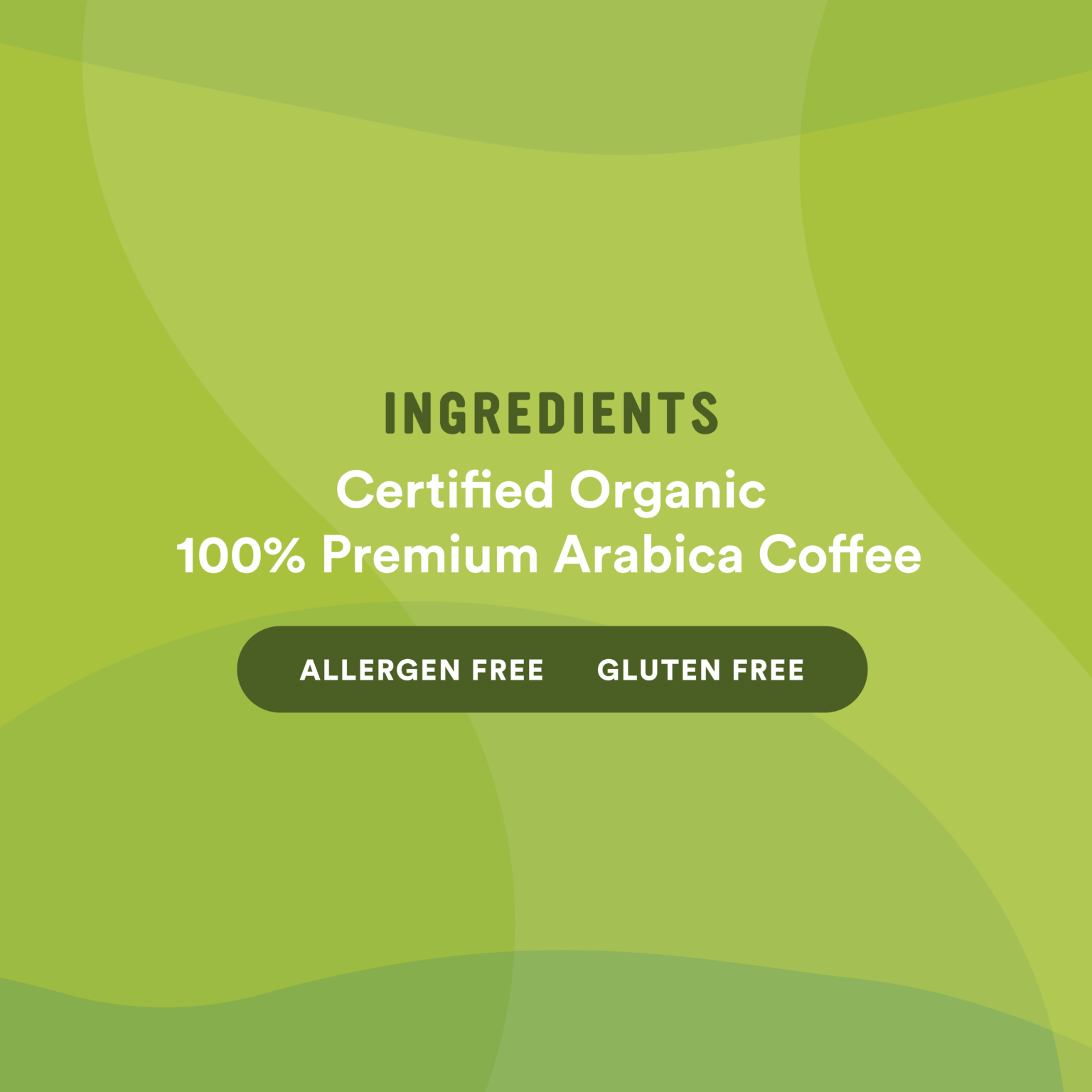 Organic 100% Colombian certified organic Arabica coffee, allergen free and gluten free, premium quality beans.