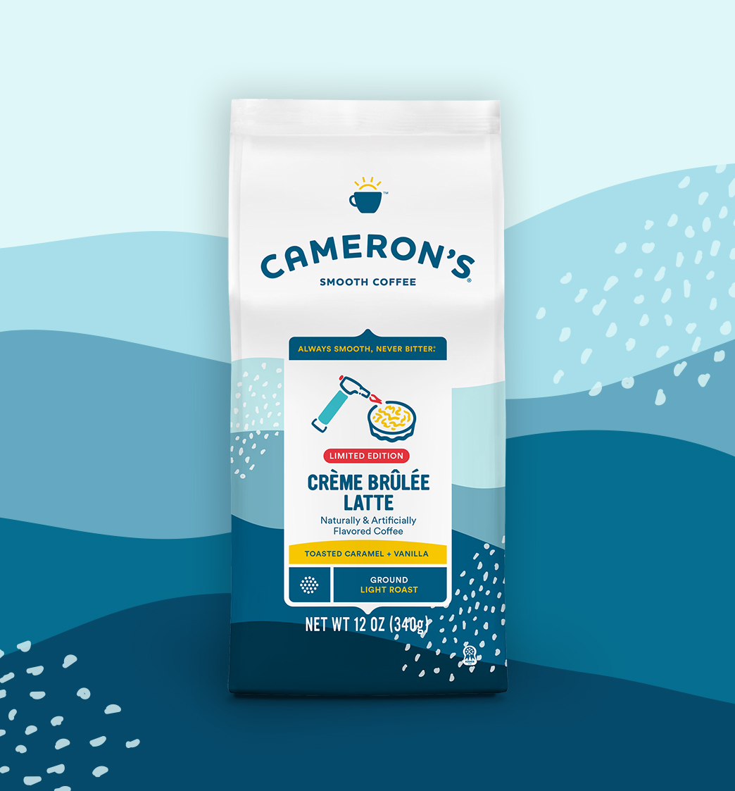camerons-coffee-creme-brulee-latte-GD-12oz Cameron's Coffee Creme Brulee Latte 12oz Ground; Case of 6