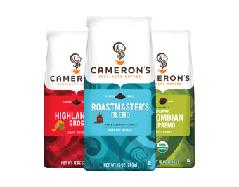 Cameron's Coffee packaging