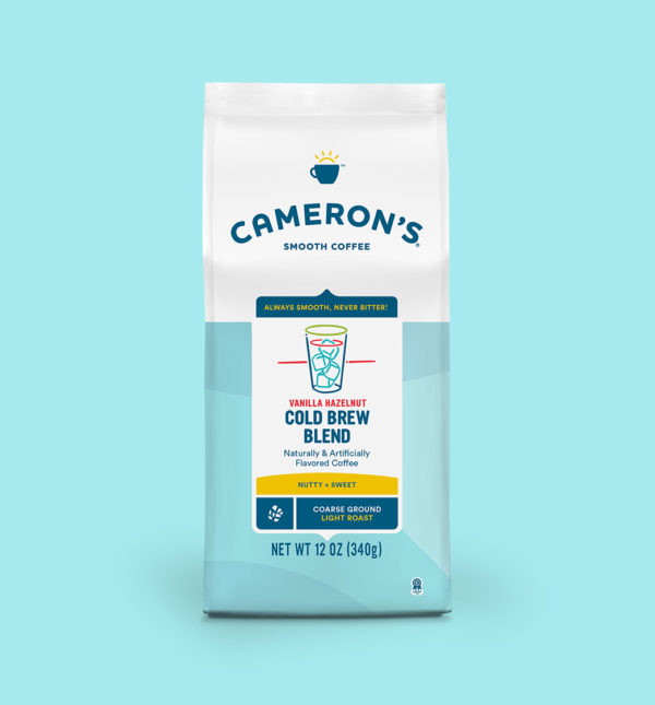 Cameron's Coffee Vanilla Hazelnut Cold Brew Blend, 12oz. Ground Bag