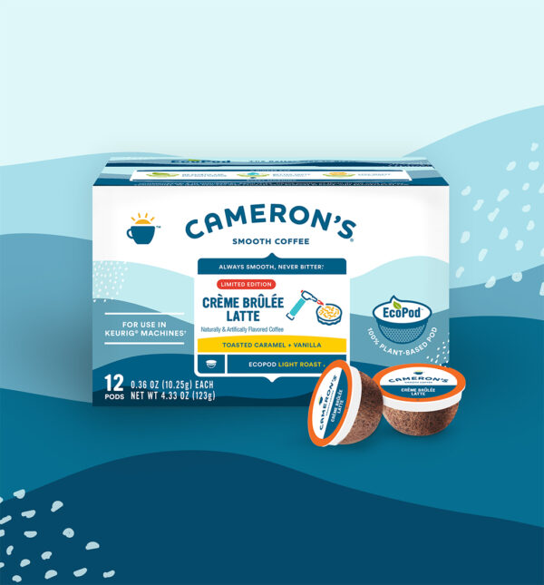 Cameron's Coffee Creme Brulee Latte 12ct. EcoPods; Case of 6