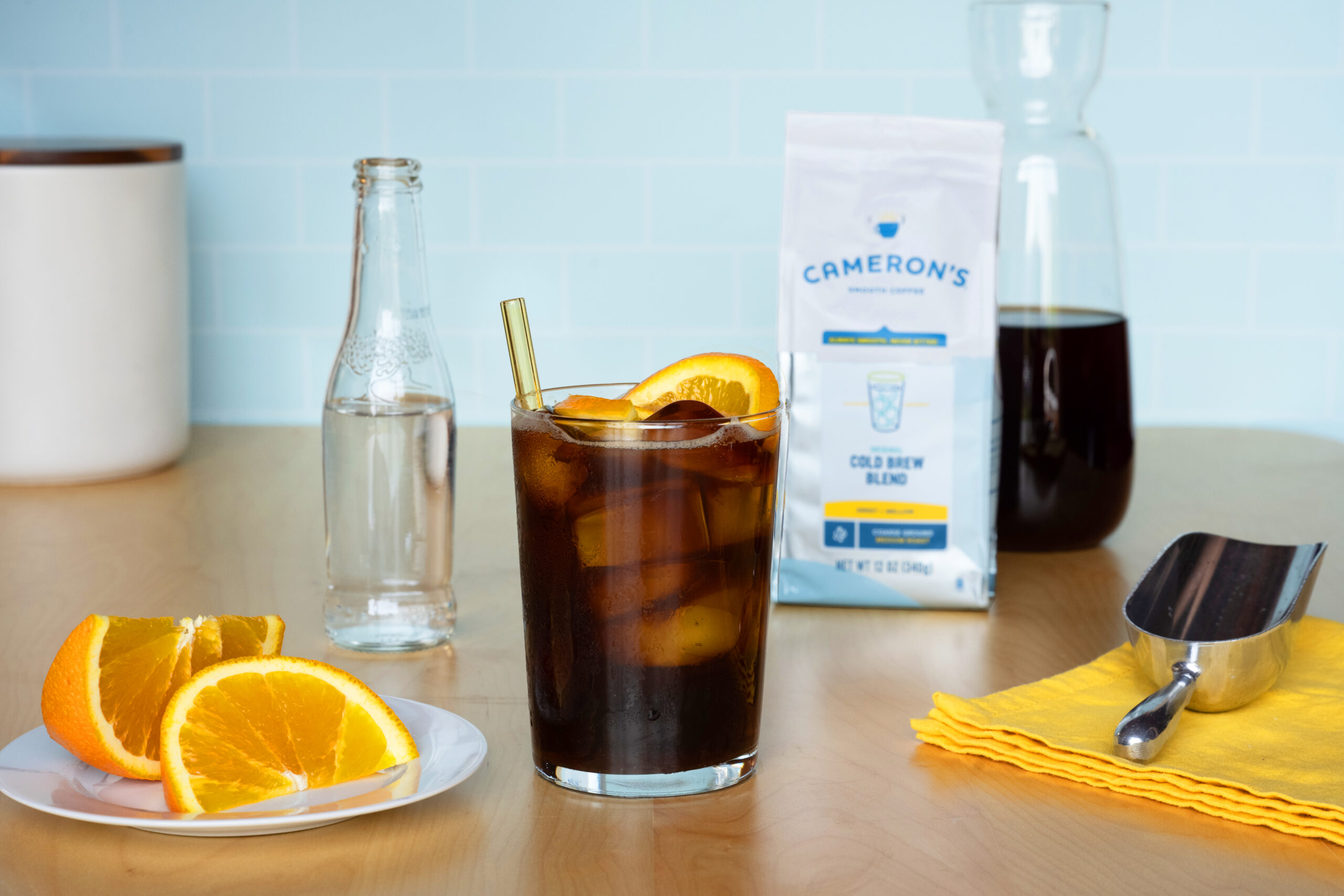 Cameron's Coffee Tonic Recipe Ingredients on Counter