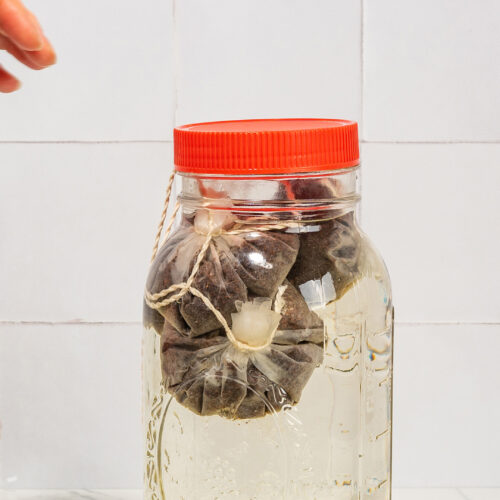 diy cold brew bags in a mason jar