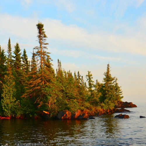 early morning shot of lake superior